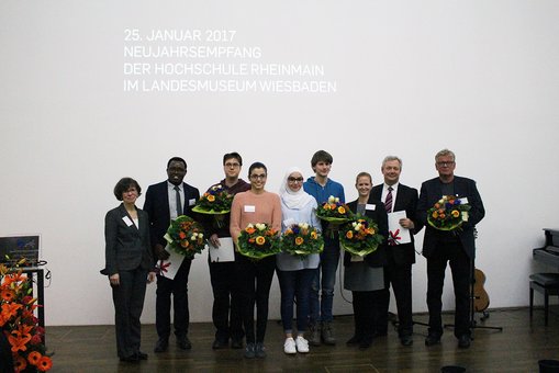 Neujahrsempfang der Hochschule RheinMain Preisträgerinnen und Preisträger