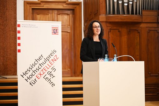 Die Hessische Wissenschaftsministerin Angela Dorn