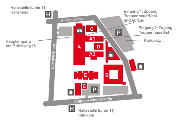 Map of Rüsselsheim campus