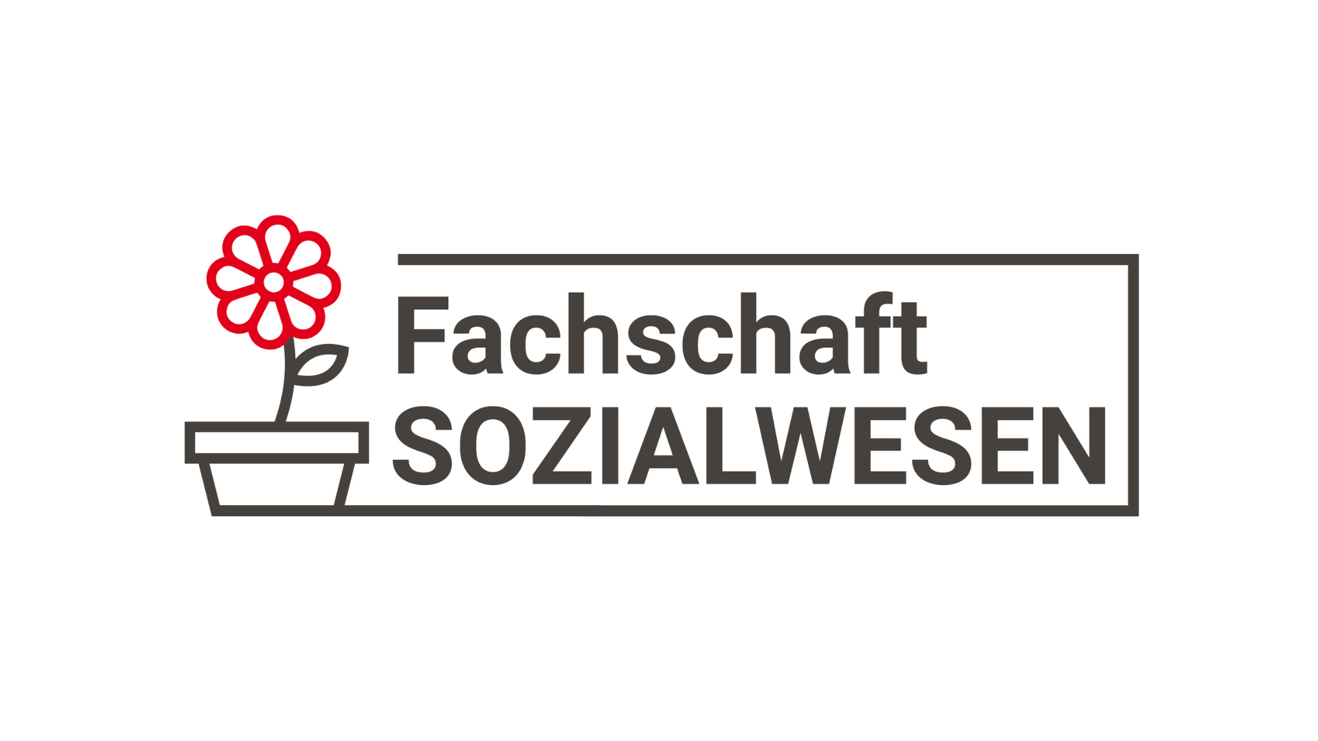 Fachschaft Sozialwesen Schriftzug mit Blume