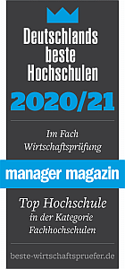 Siegel 'Top 10' im Ranking Wirtschaftsprüfung 2020-21 des manager magazins