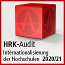Logo des Hochschulrektorenkonferenz - Audit Siegels, verliehen für den erfolgreichen Audit „Internationalisierung der Hochschulen“