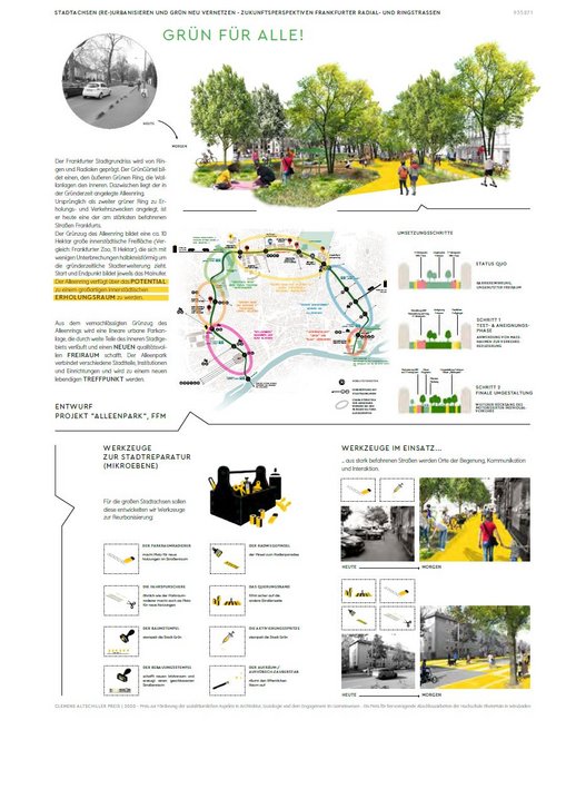 Stadtachsen (re-)urbanisieren und Grün neu vernetzen – Zukunftsperspektiven Frankfurter Radial- und Ringstraßen