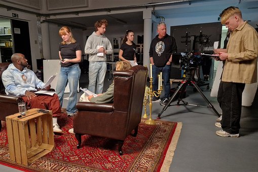 Set preparations before filming