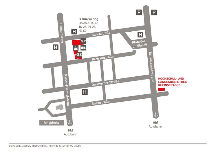 Map of Campus Bleichstrasse / Bertramstrasse