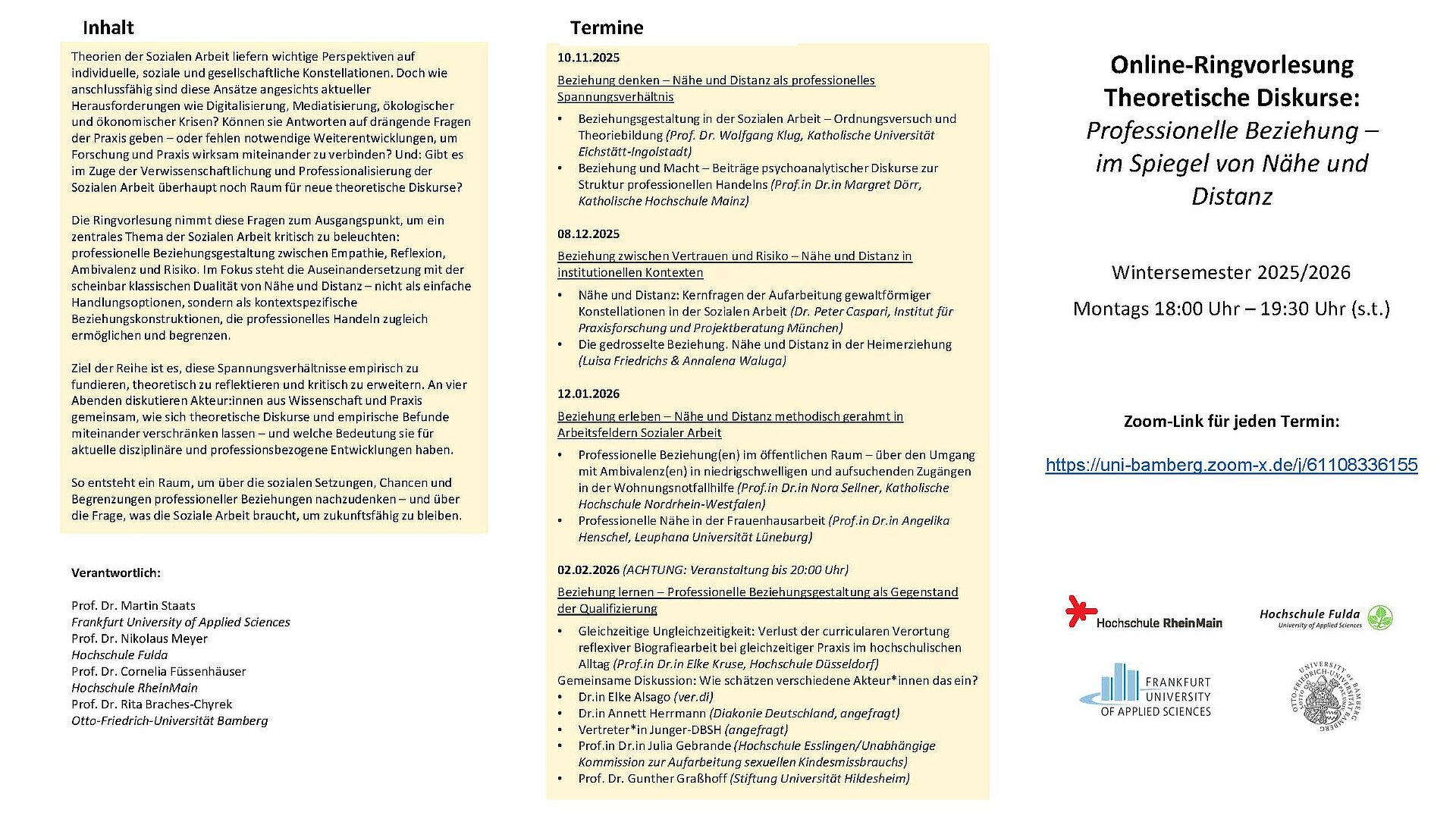 Terminüberblick Online-Ringvorlesung