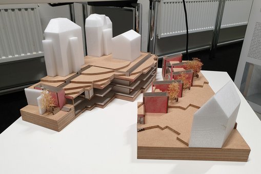 Modell des Entwurfs 'Raum und Fuge' von Stephan Krenzel