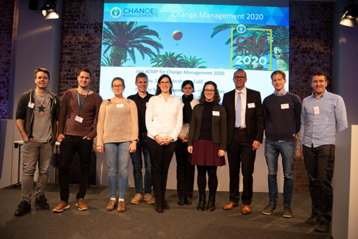 Die Studierenden der Studiengänge Medientechnik und Advanced Media Technology auf dem Kongress Change Management 2019