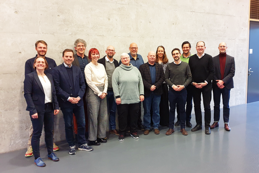 Professors and employees from the HSRM faculties and schools at the launch of the RITMO research center. © Hochschulkommunikation | Hochschule RheinMain