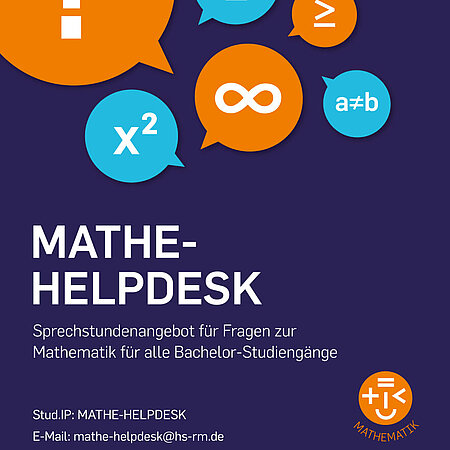 Flyer des Mathe-Helpdesk der Hochschule RheinMain