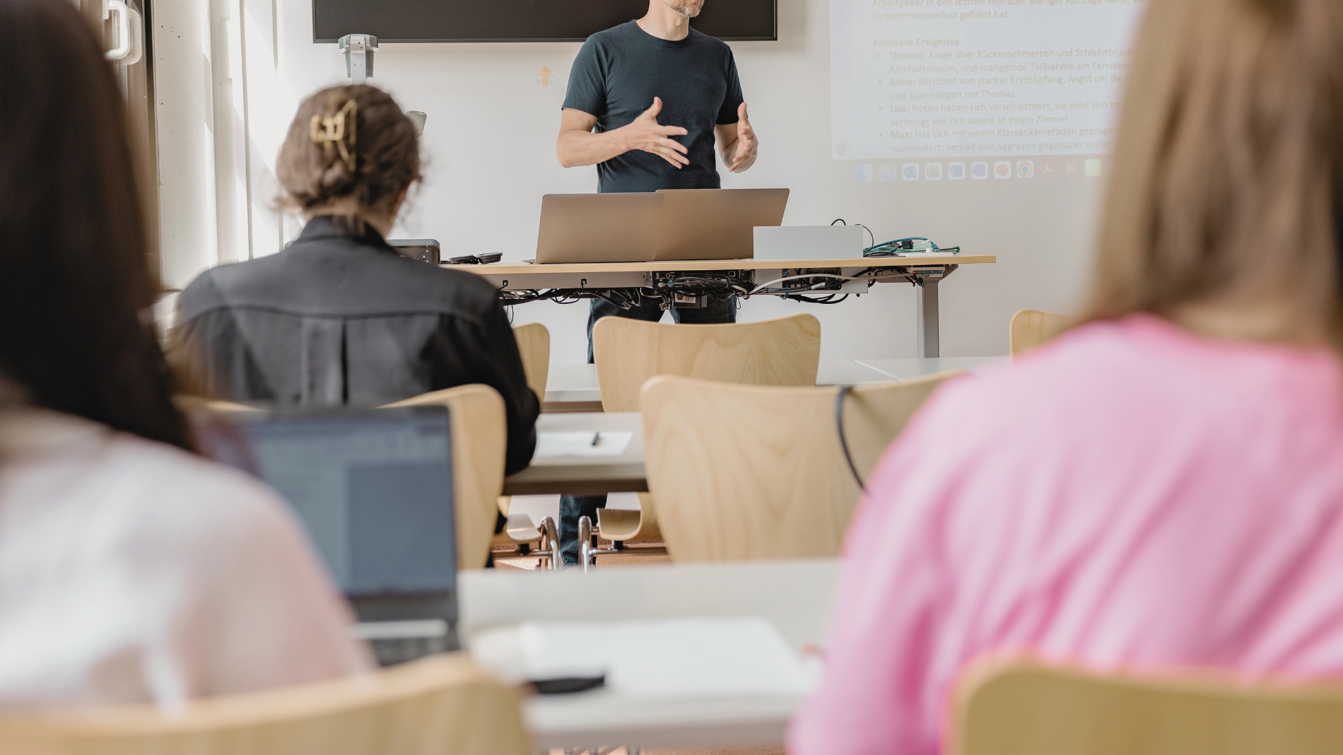 Vortrag eines Studierenden