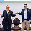 Strametz_ButterflyAward Prof. José Joaquín Mira und Prof. Dr. Reinhard Strametz bei der Preisübergabe.