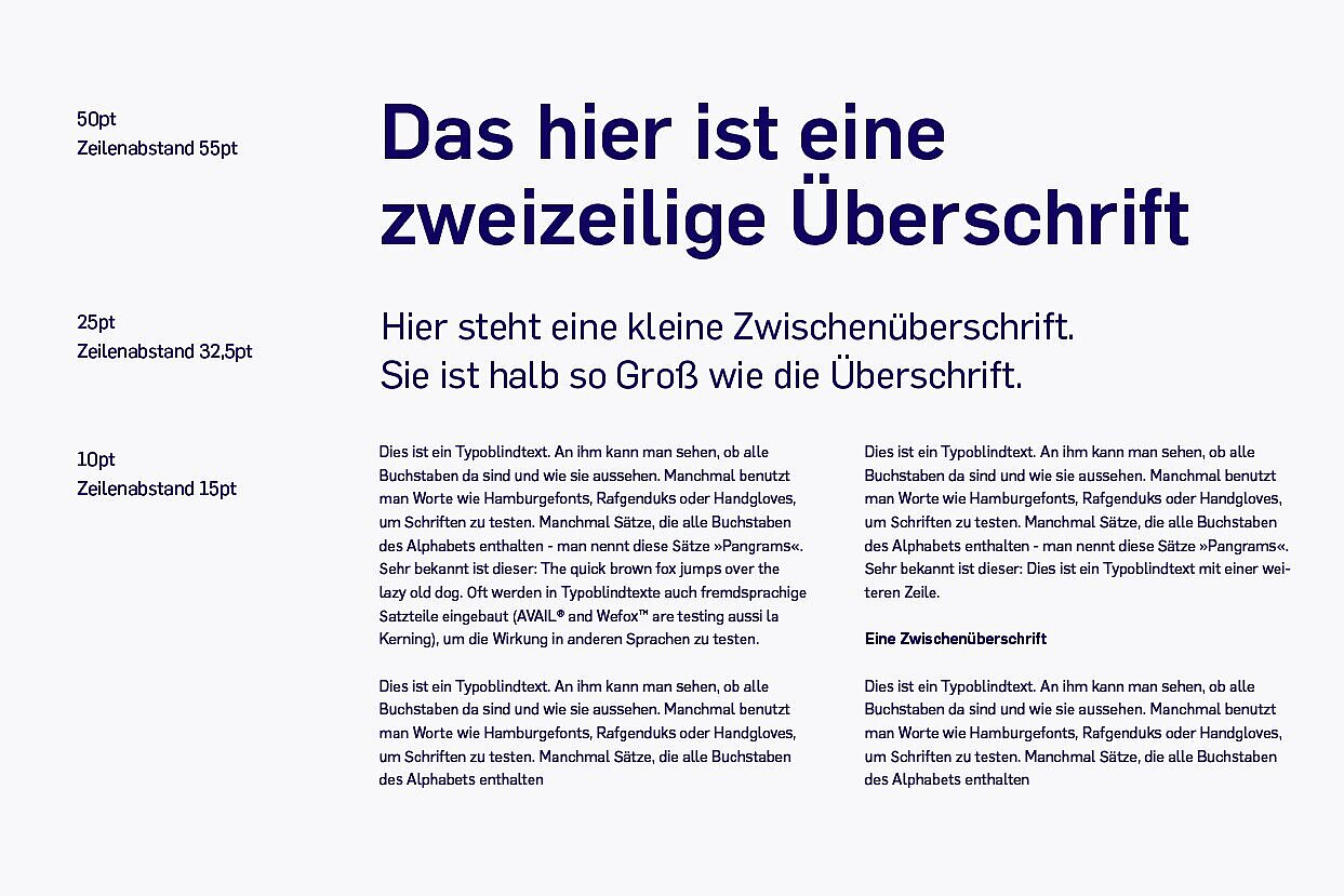 Aufbau der Typografie Aufbau der Typografie