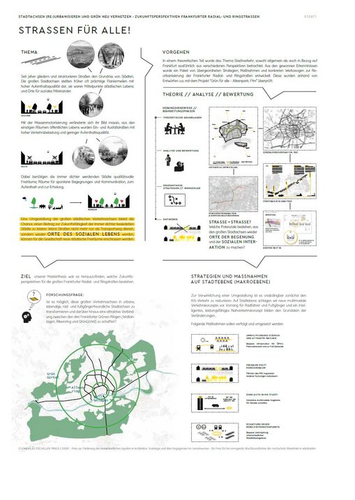 Stadtachsen (re-)urbanisieren und Grün neu vernetzen – Zukunftsperspektiven Frankfurter Radial- und Ringstraßen