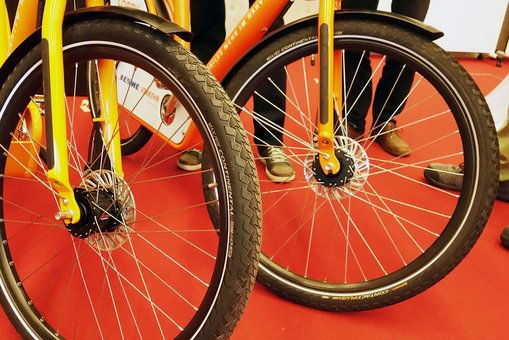 Leihfahrräder auf der Tagung zu öffentlichen Fahrradvermietsystemen