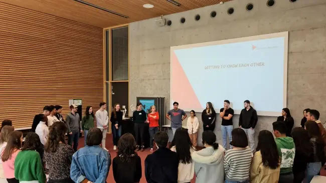 Exchange students getting to know each other