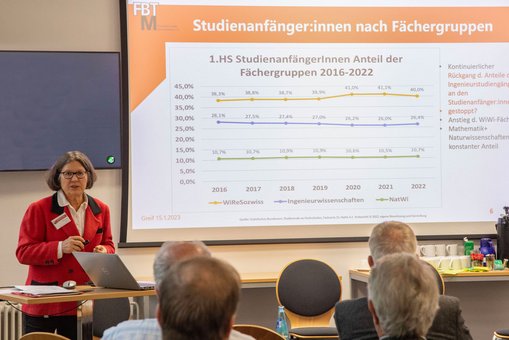Prof. Dr.-Ing. Moniko Greif eröffnet den Fachbereichstag am Campus Rüsselsheim.