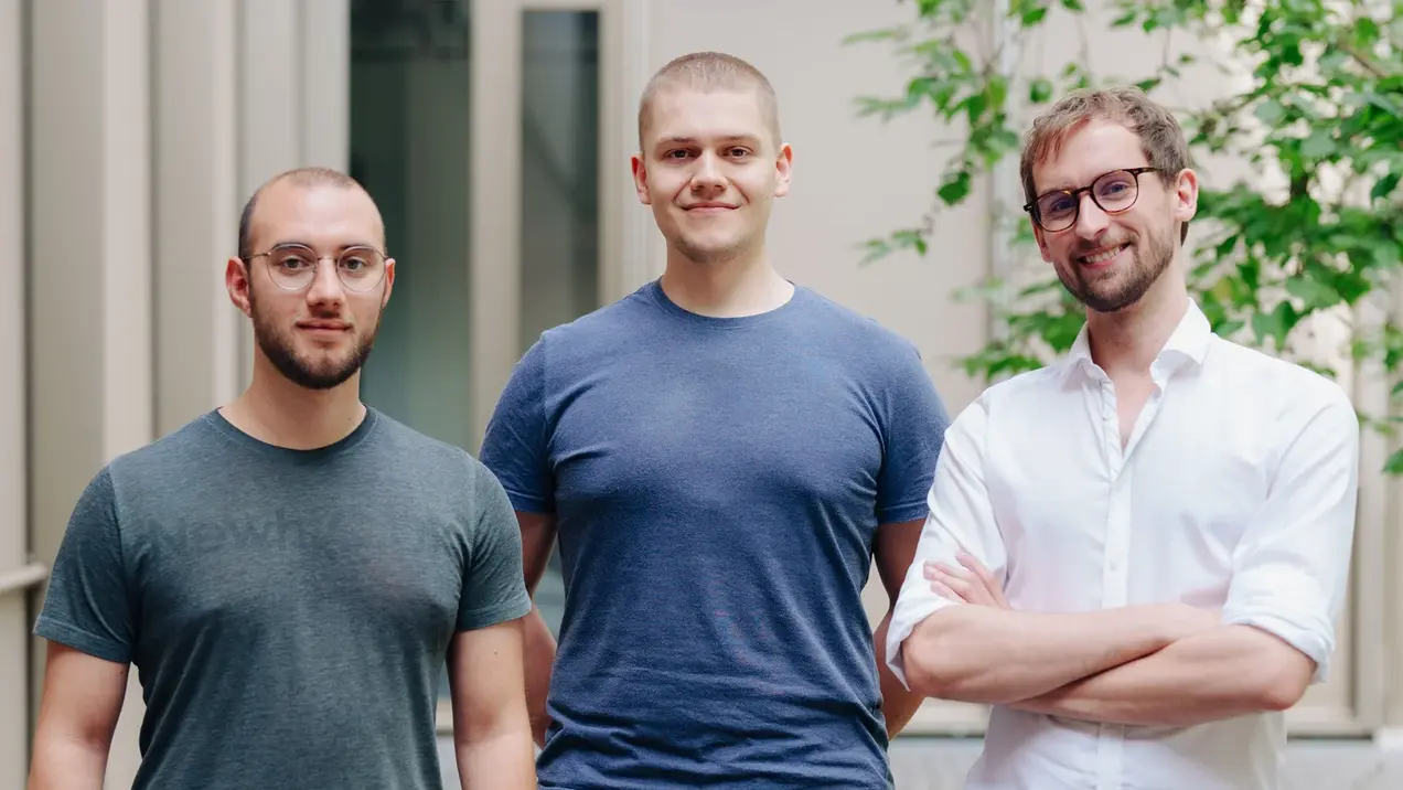 Das Team Open Microelectronics Lab (v. l.): Manuel Handta, Simon Kreuels, Florian Neff
