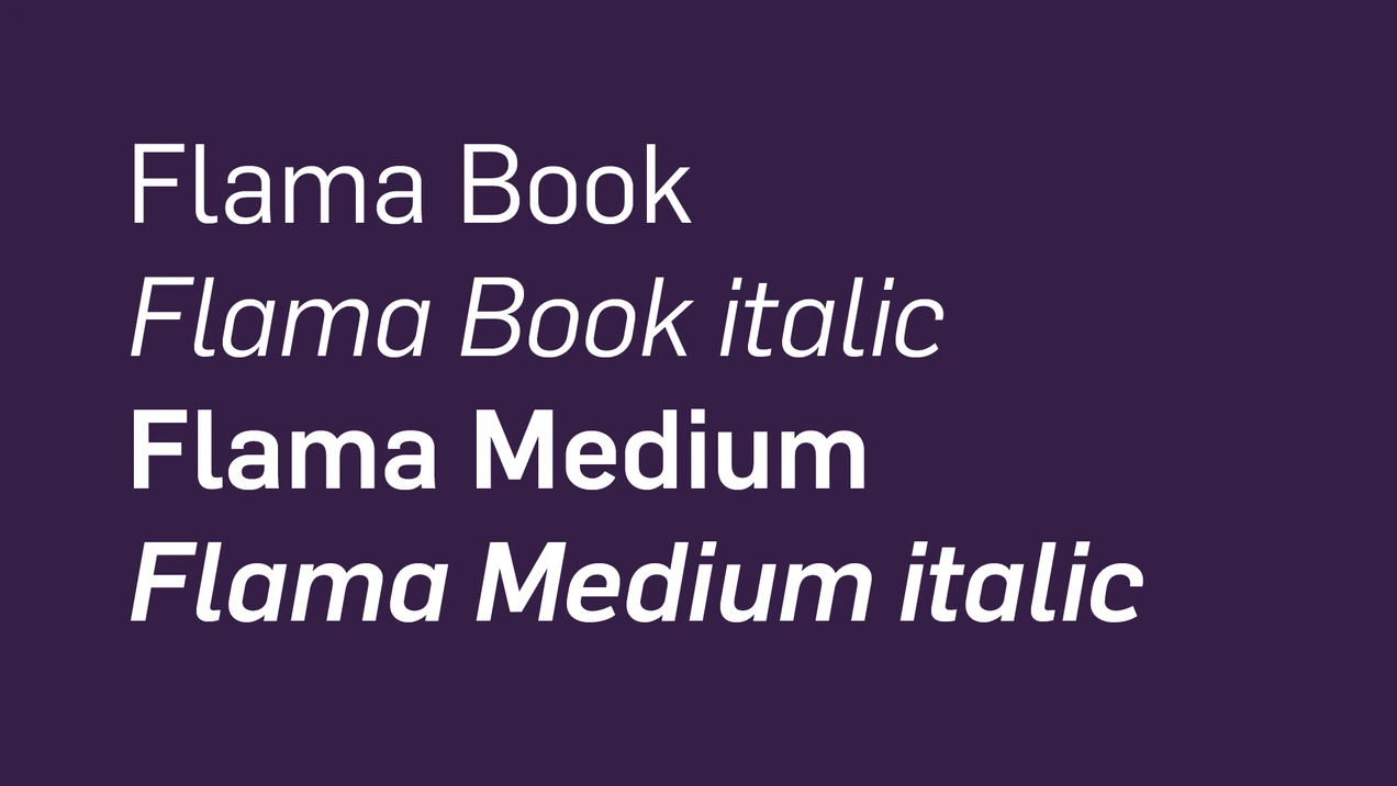 Flama Book und Flama Medium