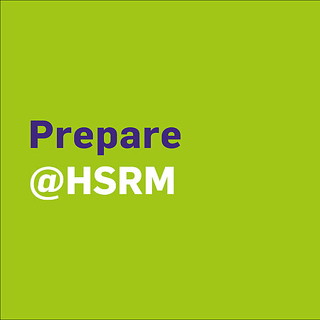 Prepare@HRSM Schriftzug Prepare@HSRM