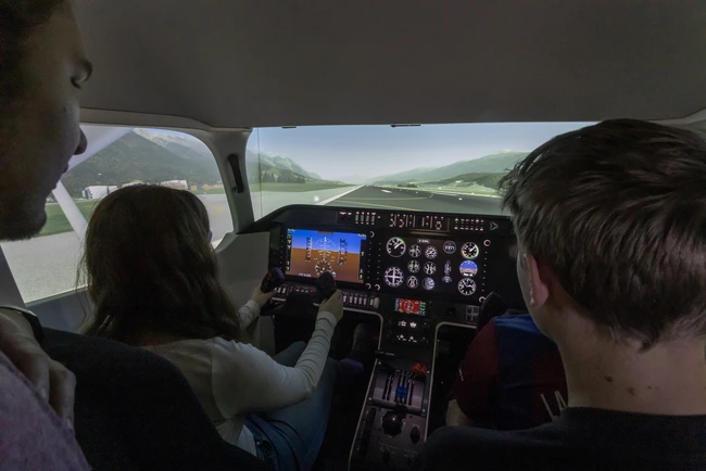 Starten im Flugsimulator