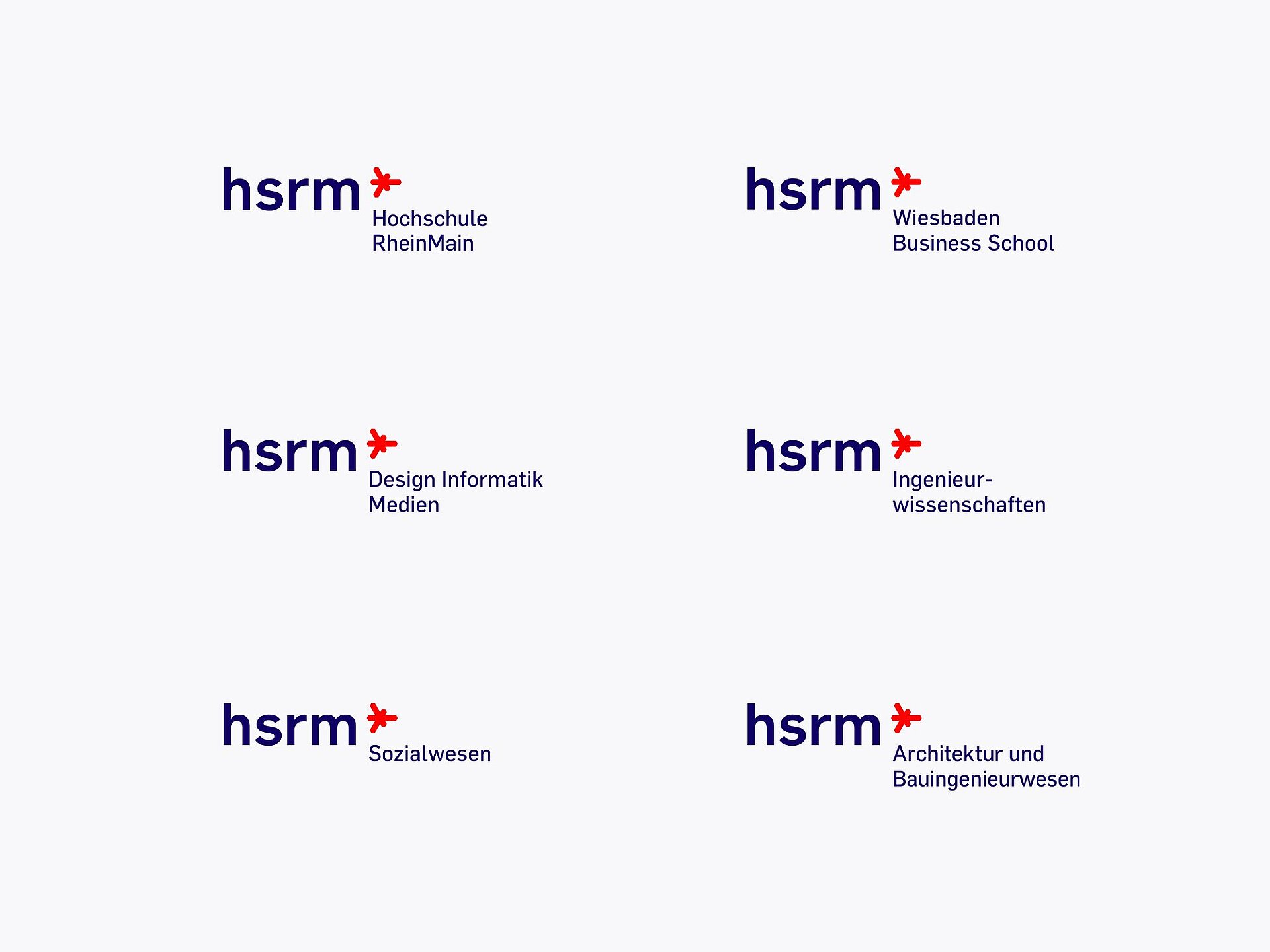 Übersicht der Logos der Fachbereiche Übersicht der Logos der Fachbereiche der hsrm