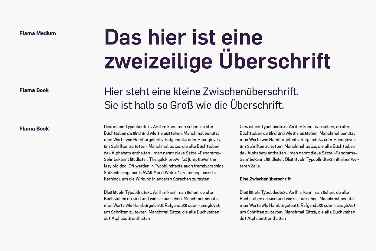 Anwendung der Schriftschnitte in der Typografie Anwendung der Schriftschnitte in der Typografie
