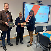 Prof. Dr. Daniel Münstermann and Prof. Dr. Ulrike Stadtmüller welcome Prof. Dato‘ Dr. Ahmad Ibrahim at Hochschule RheinMain