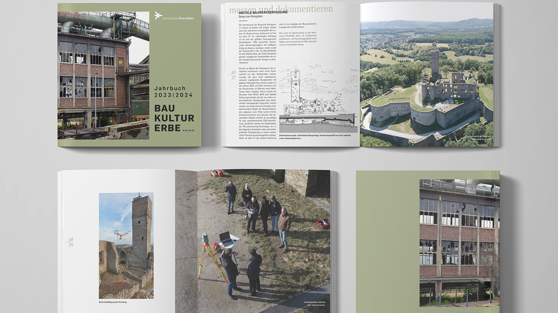 Seiten des Jahrbuchs Baukulturerbe