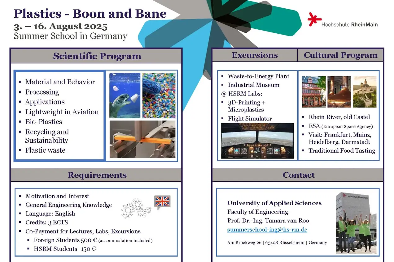 2025 Summer School: Plastics – Boon and Bane