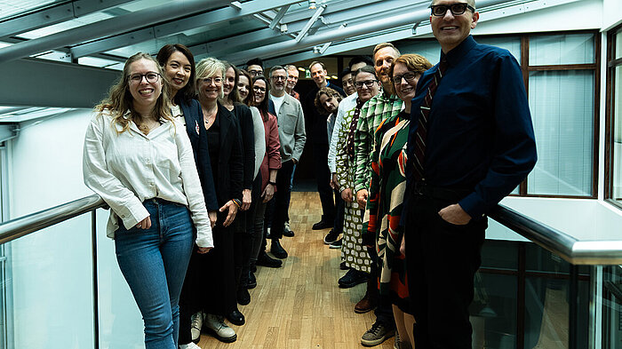 Gruppenbild der Teilnehmer:innen des "Global Design & Media CoSpace" Events 
