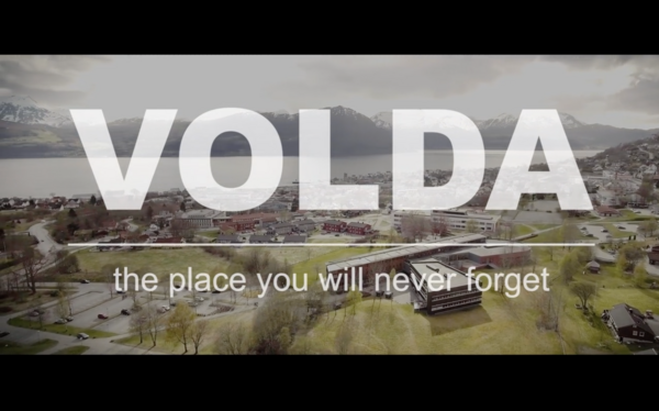 [Translate to English:] Vide mit dem Titel "Volda - The place you will never forget."