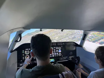 Flug im Cessna-Flugsimulator