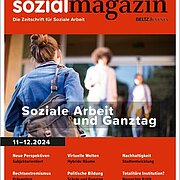 Magazin-Cover des Sozialmagazins mit dem Titel "Soziale Arbeit und Ganztag 