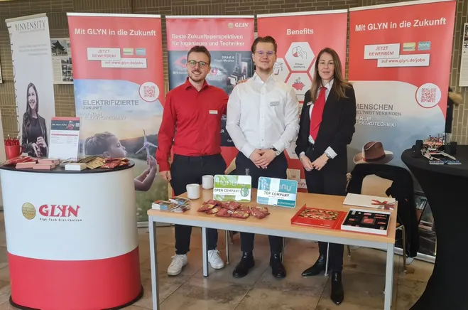 Messestand der Firma GLYN GmbH & Co. KG