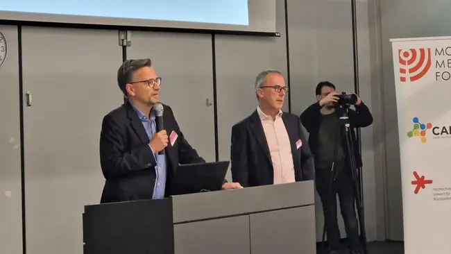 17. Mobile Media Forum an der HSRM Prof. Dr. Stephan Böhm und Prof. Dr. Peter Winzer eröffnen die Veranstaltung