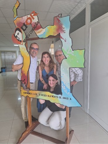 © UÓR: from left to right, Prof. Dr. Álvaro Rodríguez Mora, María Dolores Gómez Domínguez, Claudia Preißer, Prof. Dr. José I. Navarro Guzmán