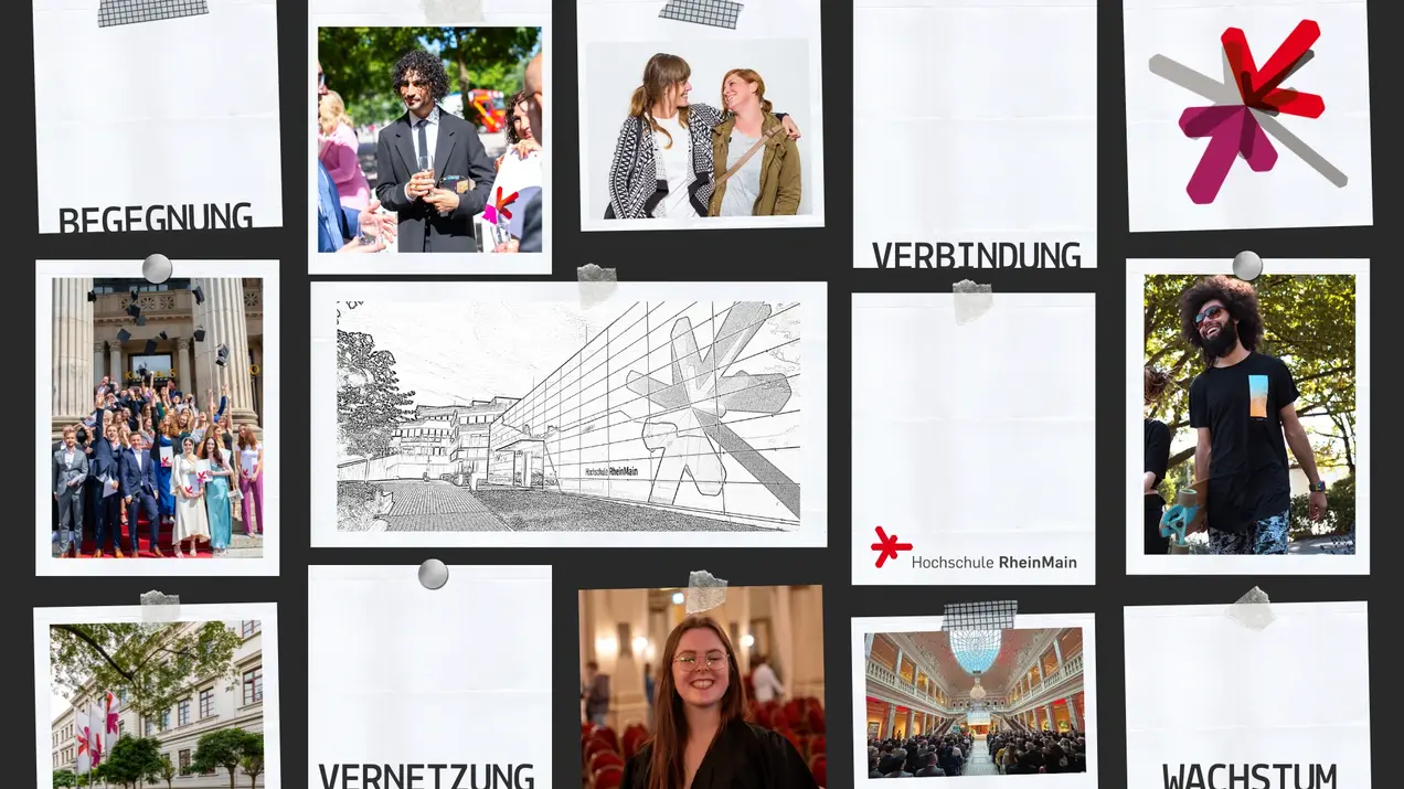 Collage mit Eindrücken aus der Hochschule