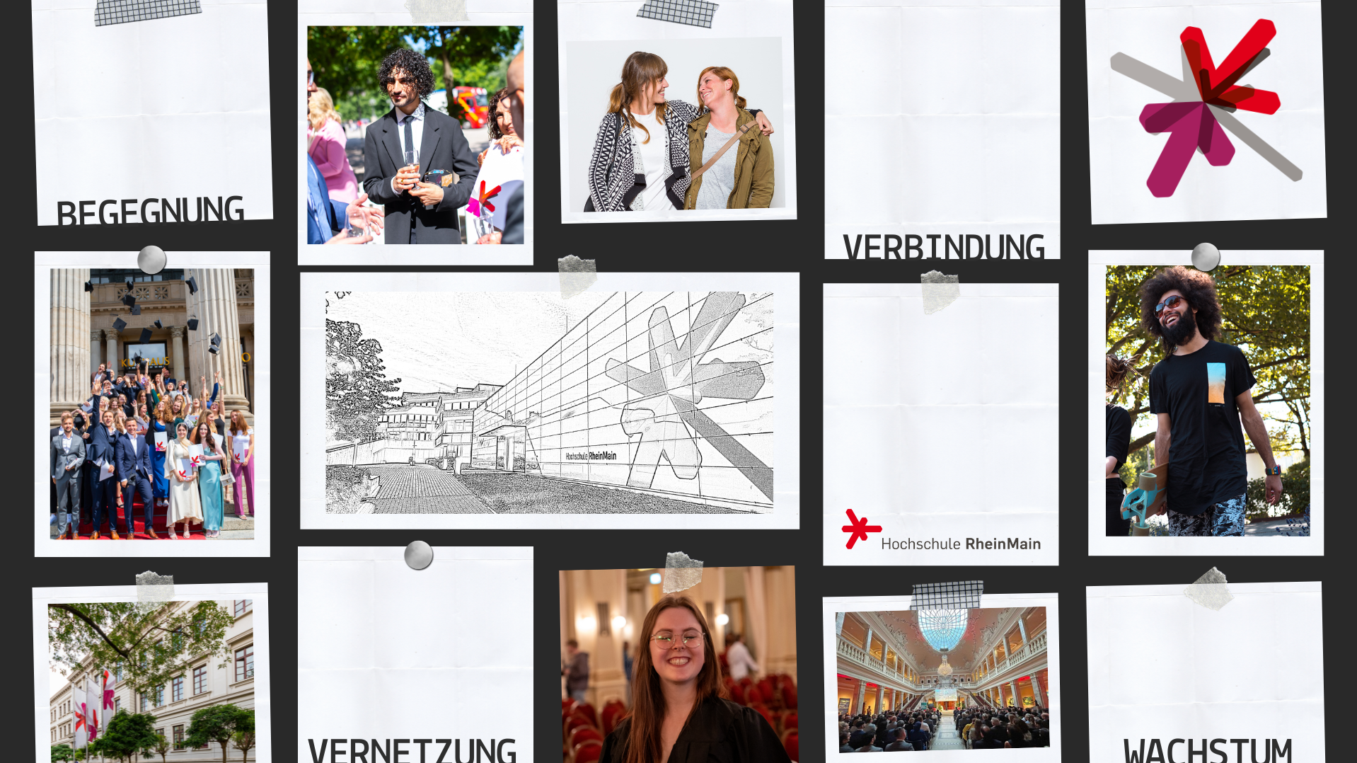 Collage with impressions from the higher education institution