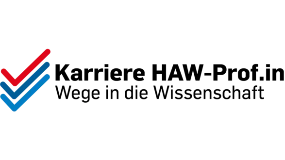 Das Logo von Karriere HAW Prof.in Wege in die Wissenschaft