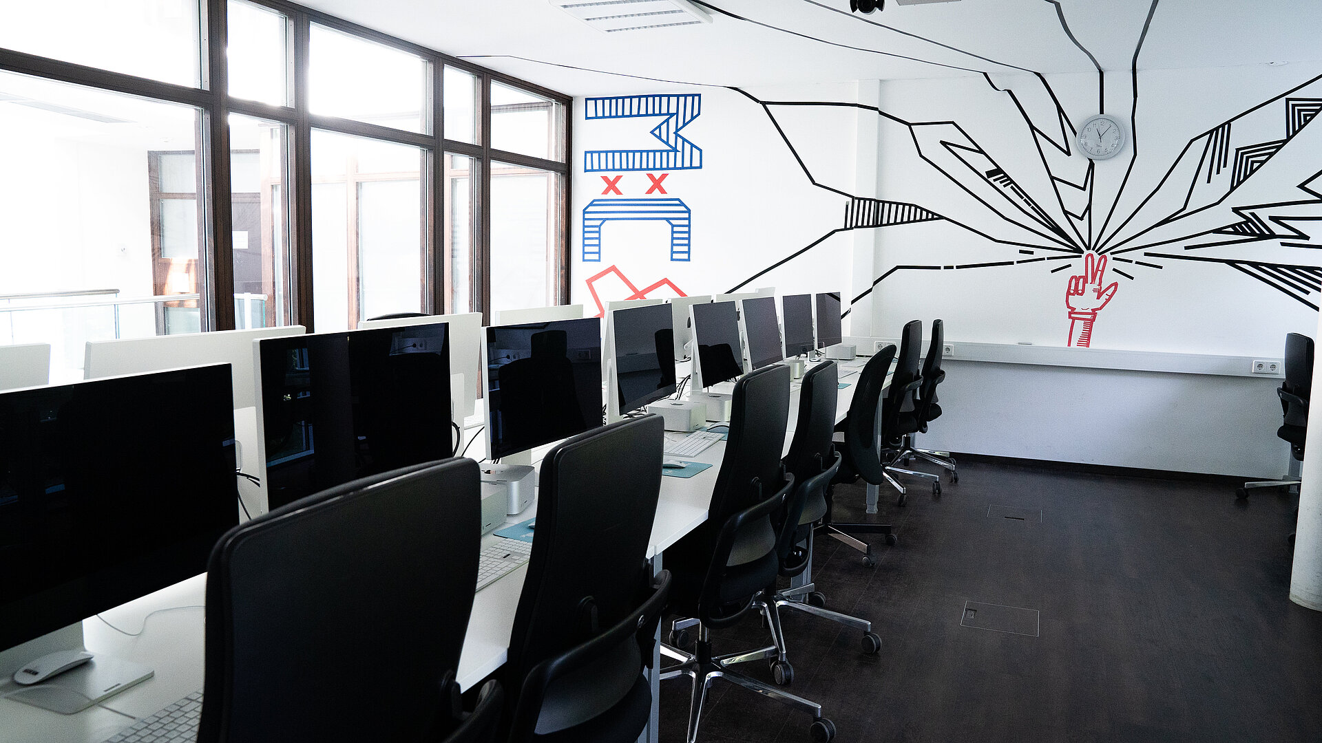 Räume der Studiengänge M:C&P und Screen Arts