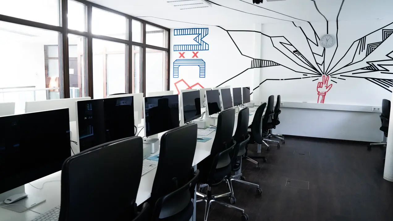 Räume der Studiengänge M:C&P und Screen Arts