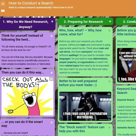 TaskCard "How to conduct a Search"