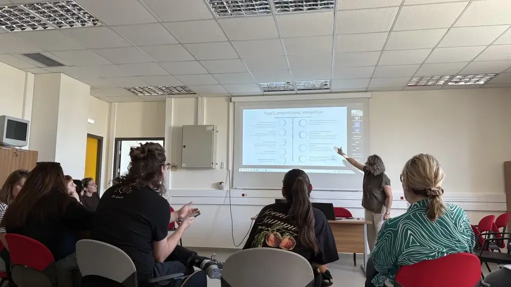 Dr. Maria Papadakaki gibt einen ersten Input