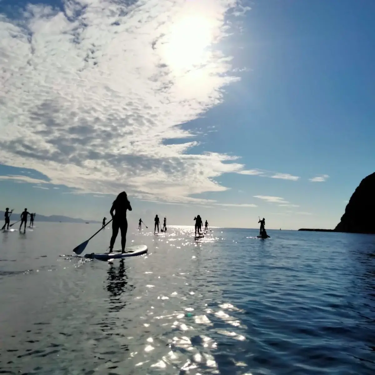 Stand-Up-Paddeling im Meer bei Cagliari