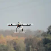Flug eines selbstgebauten Multicopters