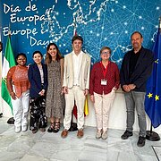 Vertreter:innen des Büros für Internationales der Universität Cádiz und des Fachbereichs Sozialwesen während der Tagung des AngoSAP-Projekts im Juni 2025