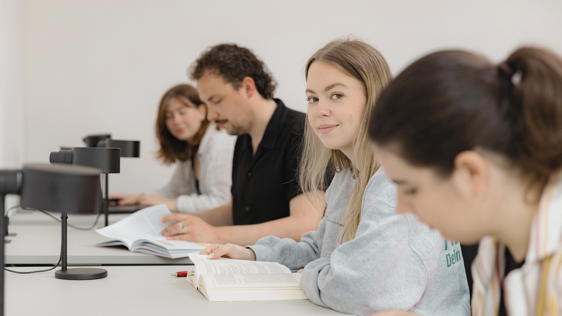 Studierende während des Lernens