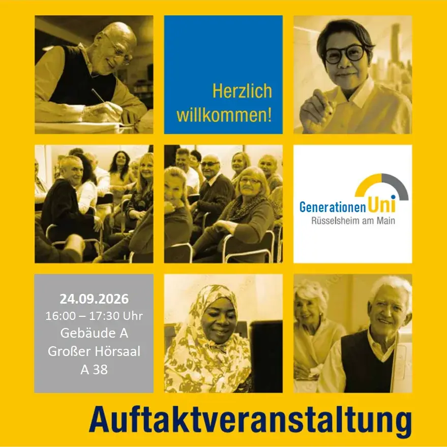 Plakat zur Auftaktveranstaltung der GenerationenUni