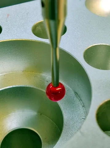 Tastkugel mit Werkstück